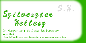 szilveszter wellesz business card
